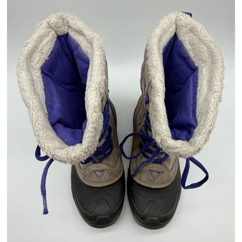The North Face Shellista Lace II Boot Atmosphere Grey Blue Iris Girl's Sz 5 Snow